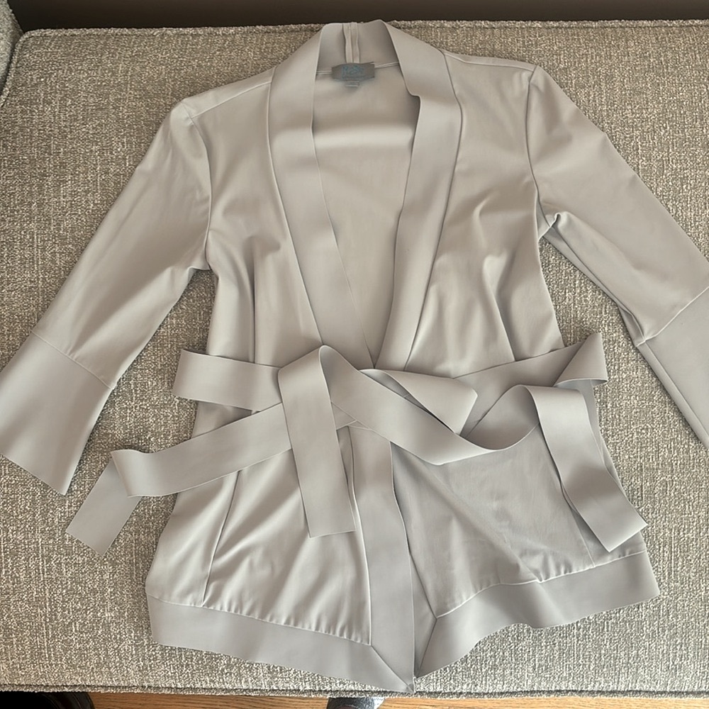 Maria Pinto M2057 Wrap Top Gray size XS